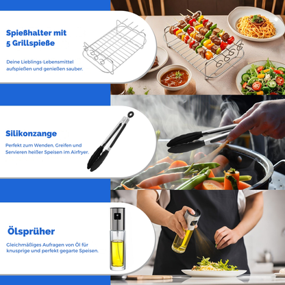 Das komplette Zubehör Set XXL – 7-teilig für 4-8 Liter Fritteusen | Empfohlen vom Friteusen-Profi