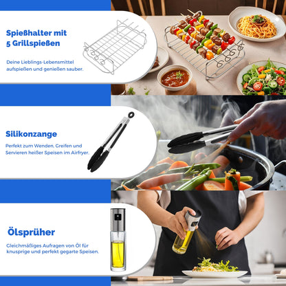 Das komplette Zubehör Set XXL – 7-teilig für 4-8 Liter Fritteusen | Empfohlen vom Friteusen-Profi